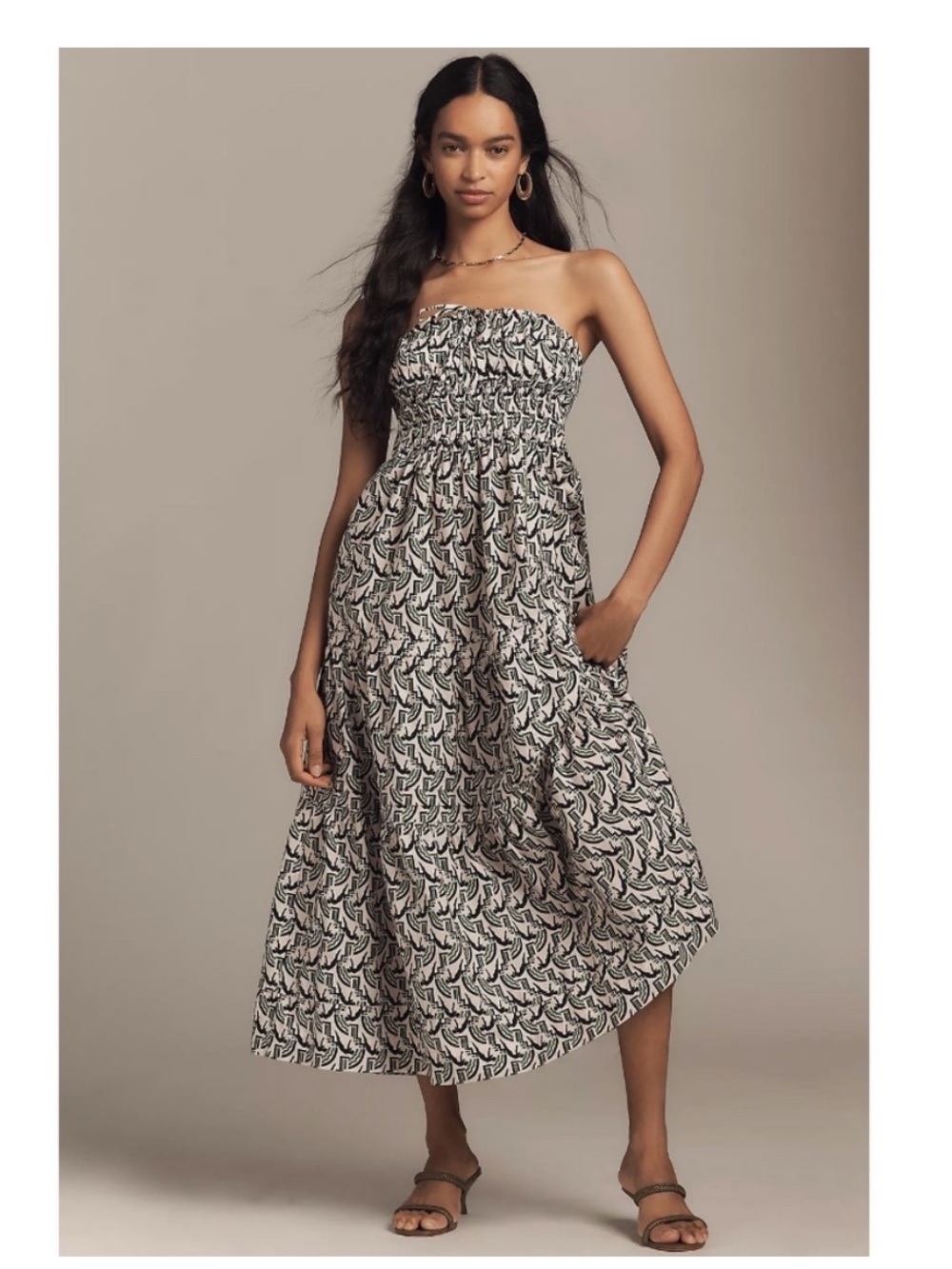 NWT Anthropologie size M The somerset strapless maxi dress